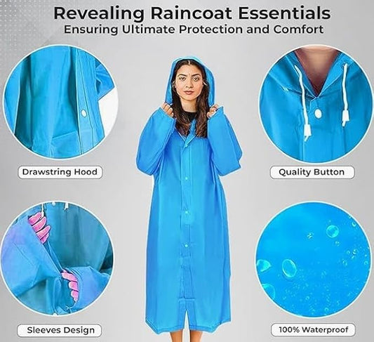 EVA Waterproof Rain Coat Hooded