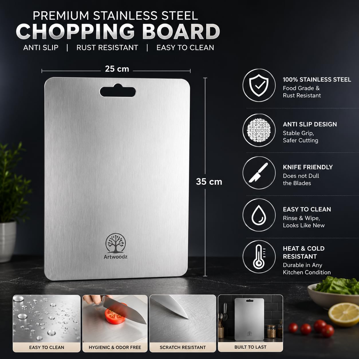 Stainless Steel Chopping Board