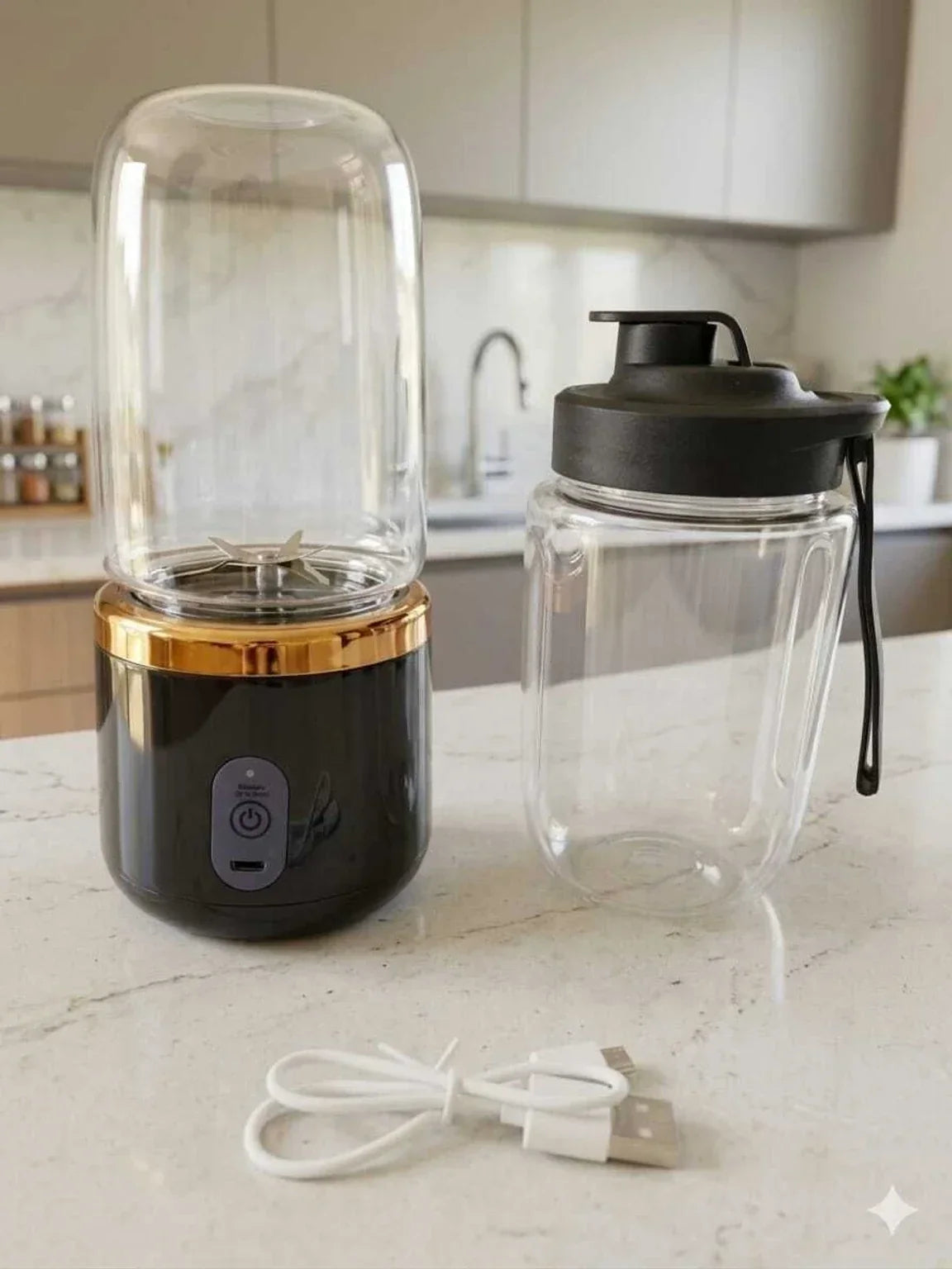 Portable Blender Electric Juicer With Extra Lid