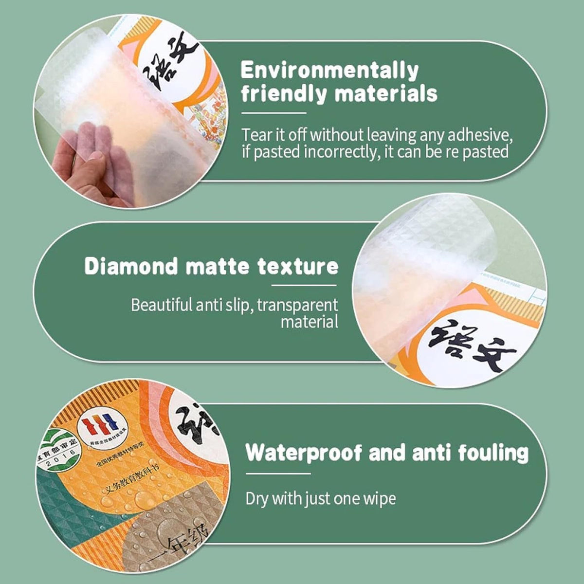 Transparent Book Cover Film Self-Adhesive