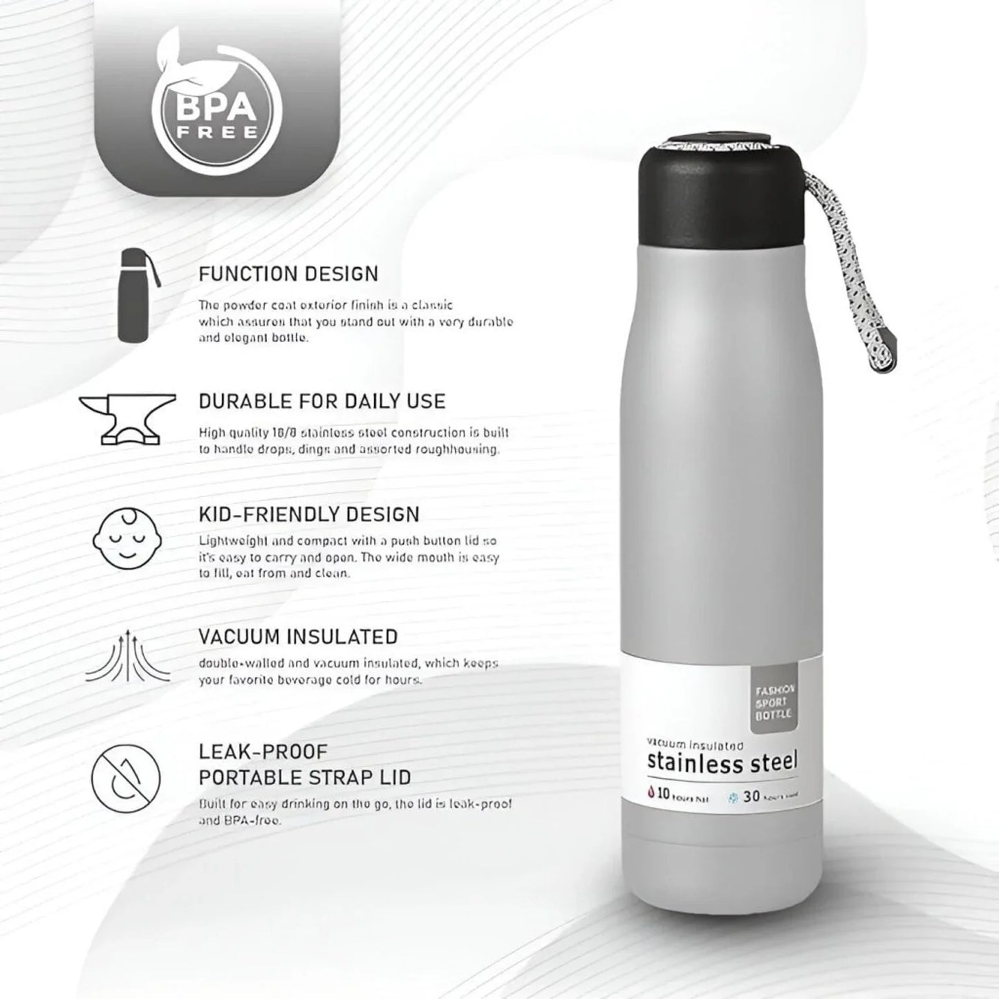 Sport Vaccum Flask Bottle ( 500ML)