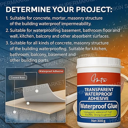 Transparent Waterproof Adhesive for Roof Leakage and Crack Sealing