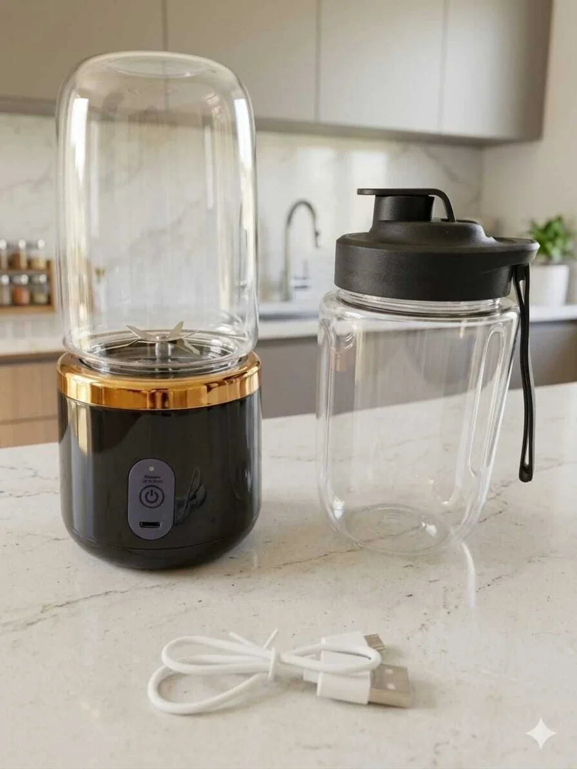 Portable Blender Electric Juicer With Extra Lid
